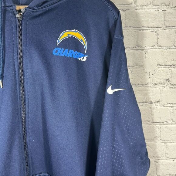Los Angeles Chargers NFL On Field Therma Fit  Full Zip Hoodie Sweatshirt XXL - Picture 4 of 11